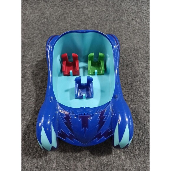 PJ Masks Cat Boy Blue Car & 3 Action Figures Catboy Gekko Owlette - Picture 2 of 6